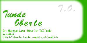 tunde oberle business card